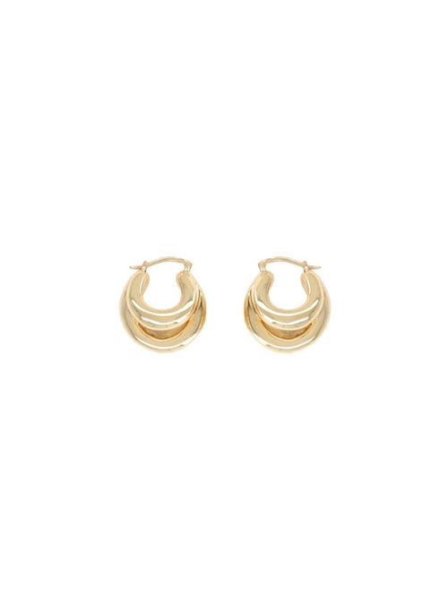 Golden Blow Up Huggies Earrings