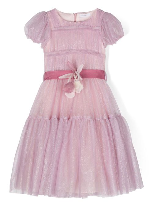 Glitter-detail tulle dress - Pink