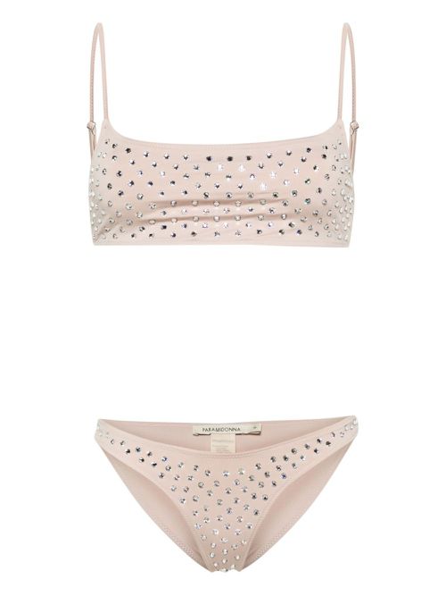 Chiara crystal-embellished bikini set - Neutrals