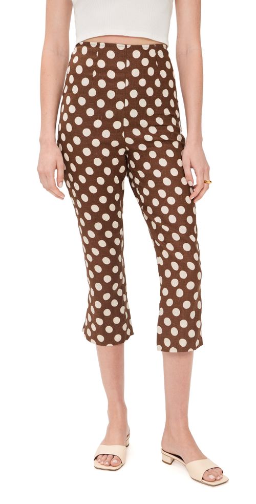 Valeria Capri Pants Cioccolato Dot