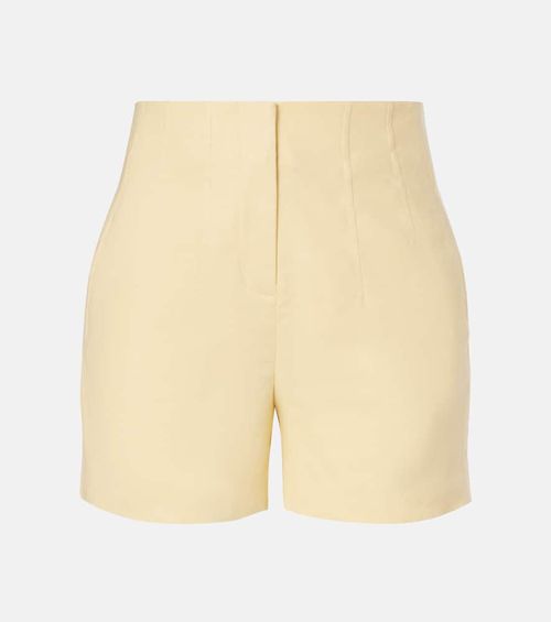 Brit high-rise linen-blend shorts