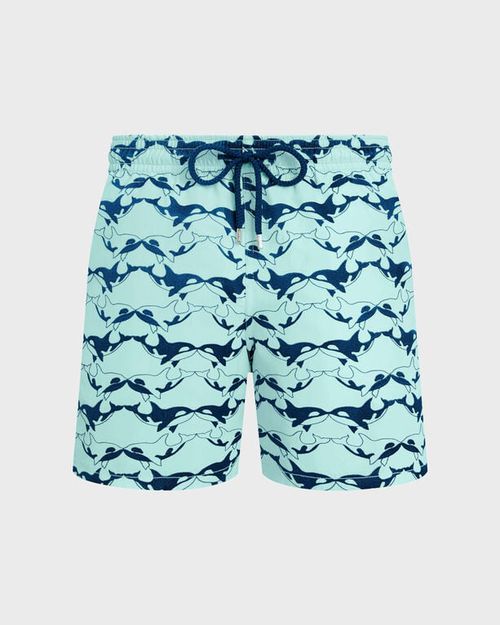 Men Swim Shorts Embroidered Orcas - Limited Edition - Mdb - Mistral - Blue