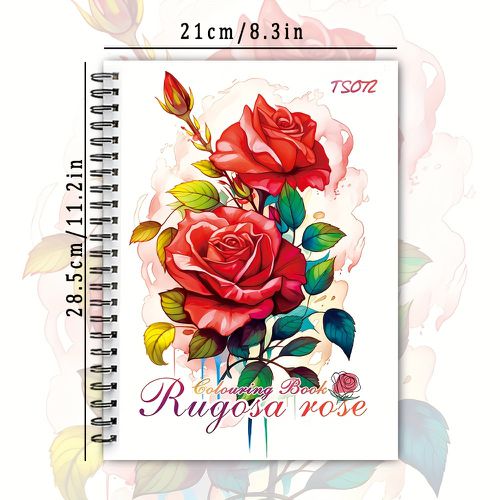TEMU Tlenpo Adult Coloring Book For Women - 8.3x11.2 Inch Relax & Anxiety Relax Art Book With Intricate Floral Designs, Birthdays, Holidays, Back To
