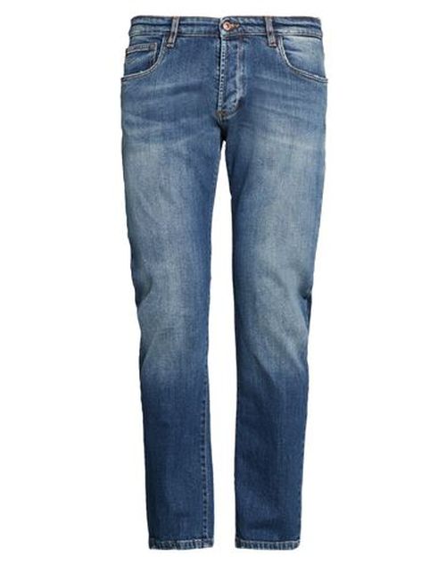 Man Jeans Blue Size 36 Cotton, Elastane