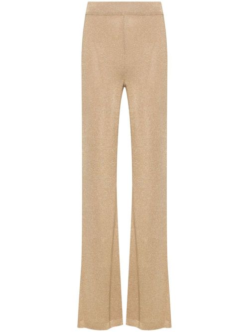 Metallic-threading palazzo pants - Gold
