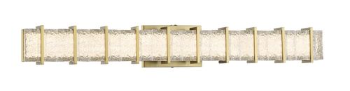 Soft Brass LED Bath Vanity Light from the Sevryn Collection