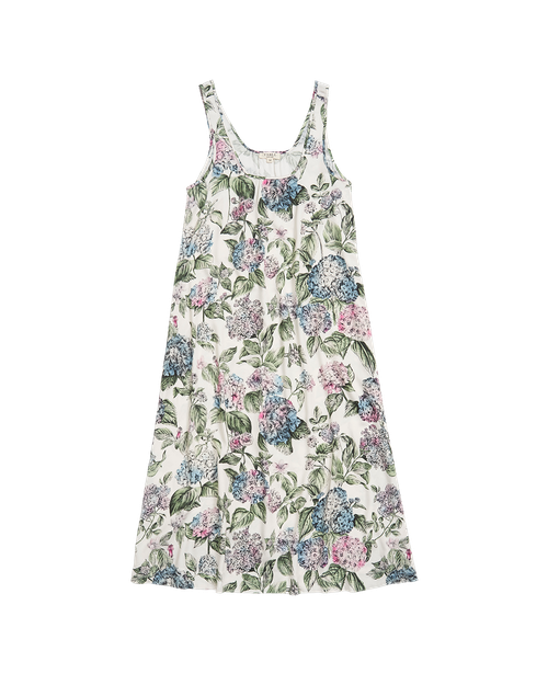Fable England Hydrangea Ivory Midi Nightie | Women's Pyjama