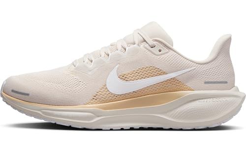 Nike Zoom Pegasus 41 Men's Road-Running Shoes (HQ3220-100, White/Metallic Gold/Light Smoke Grey/Black)