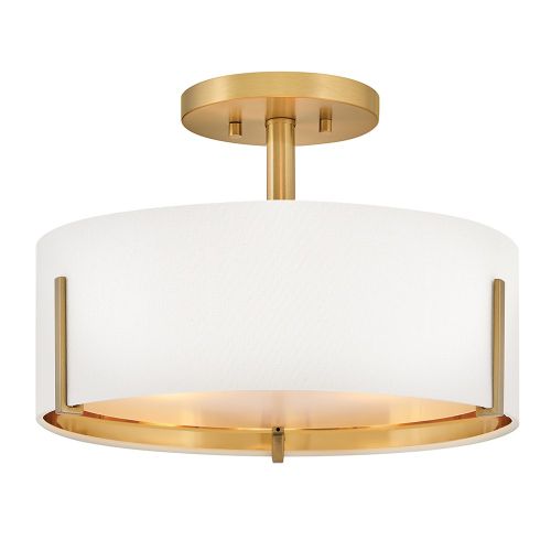 Lacquered Brass LED Semi-Flush Mount from the Halle Collection