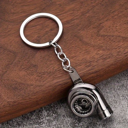 TEMU Creative Simulation Turbo Men's Keychain Alloy Key Chain Car Purse Backpack Accessories For Boyfriend Pendant Gift