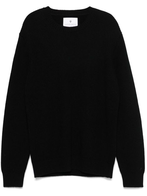 Wool crew-neck sweater - Black