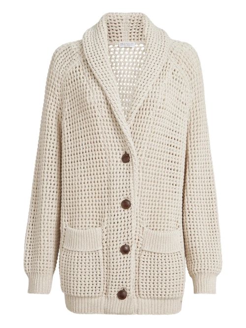 Open-Knit Cardigan — Cream