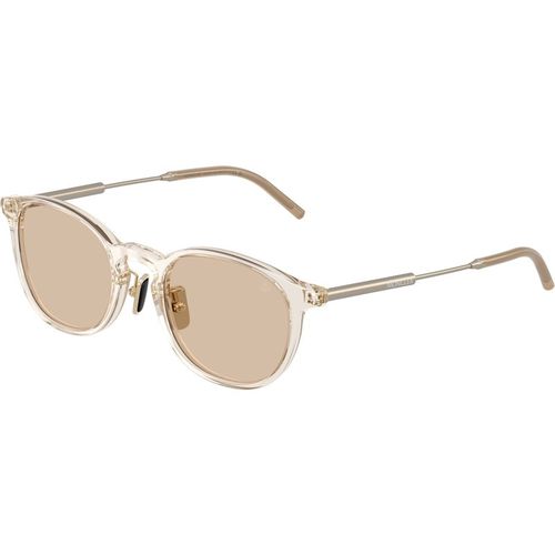 Moncler Unisex Moncler ME6011D BARBB 300393 Gafas de sol Acetato Transparente Marrón Redonda Norma