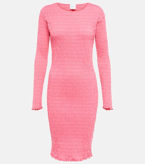 Patou Smocked cotton-jersey mini dress