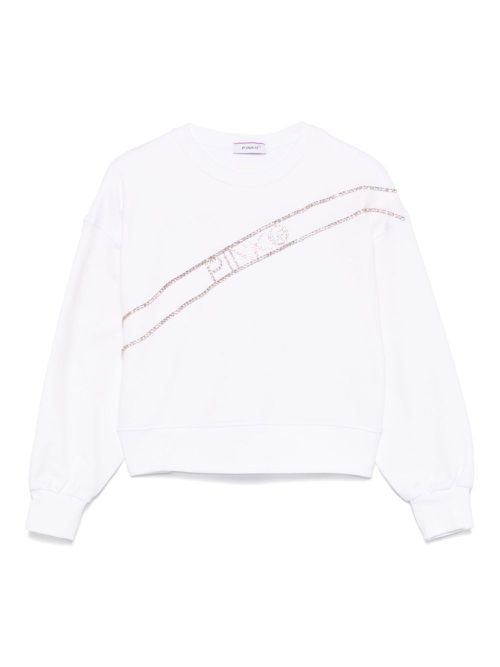 Crystal-embellished sweatshirt - White