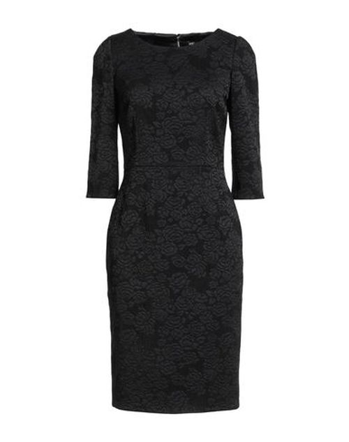 Woman Midi dress Black Size 8 Polyester, Acetate, Viscose, Elastane