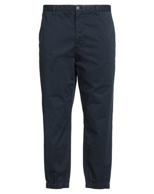 Man Pants Navy Size 40 Cotton, Elastane
