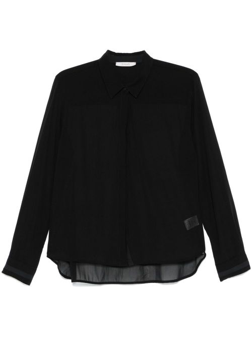 Semi-sheer shirt - Black