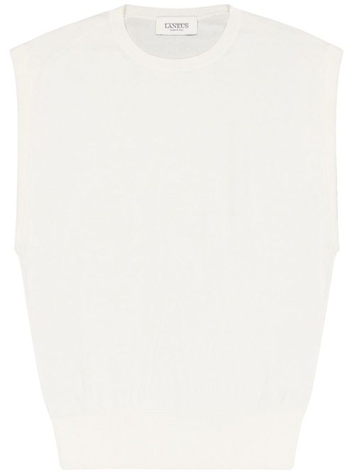 Laneus sleeveless sweater - White