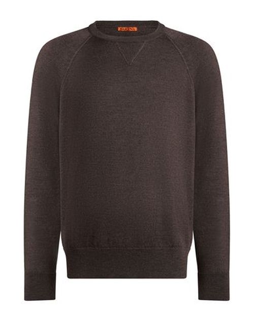 Man Sweater Dark brown Size L Merino Wool