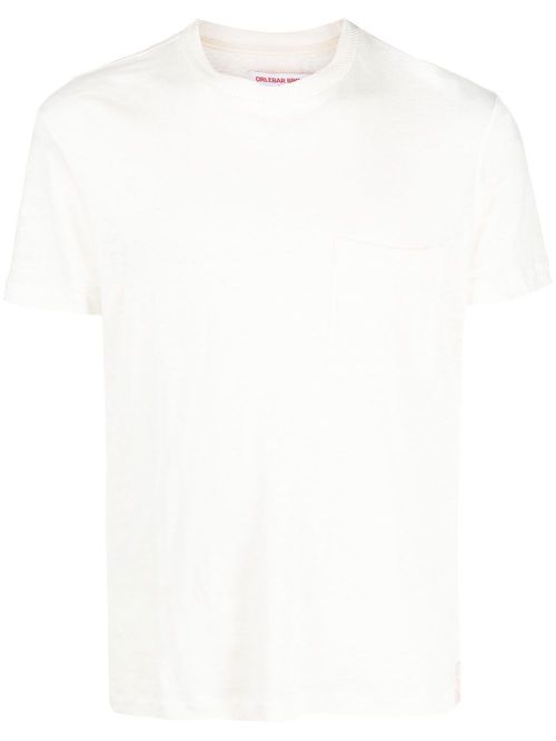 Short-sleeve linen-flax T-shirt - White