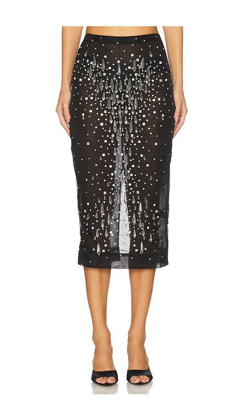 Retrofete Isabel Embellished Skirt in Black. - S also in