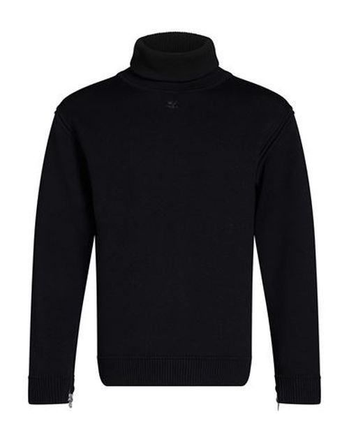 Courrèges Man Turtleneck Black Size S Merino Wool, Polypropylene