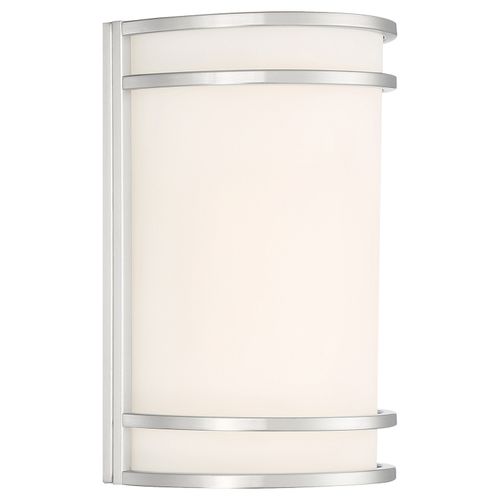 Brushed Steel One Light Wall Sconce from the Lola Collection