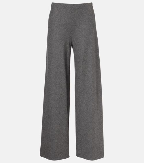 High-rise wide-leg pants
