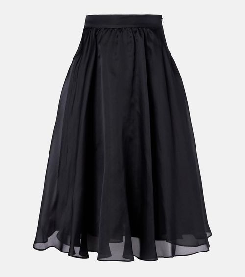 Calle silk midi skirt