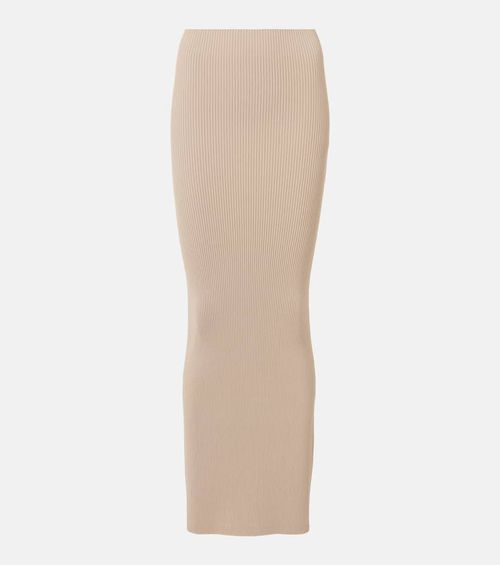 Aprile1234 high-rise crêpe maxi skirt