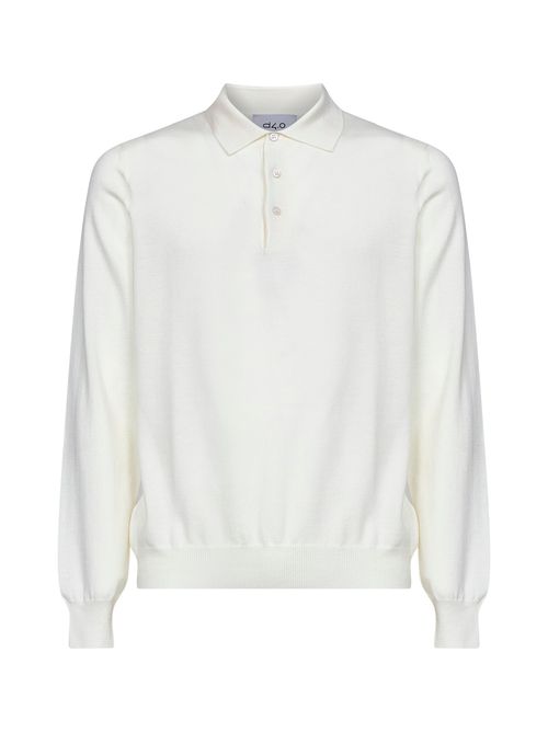 Virgin Wool Polo Shirt — White