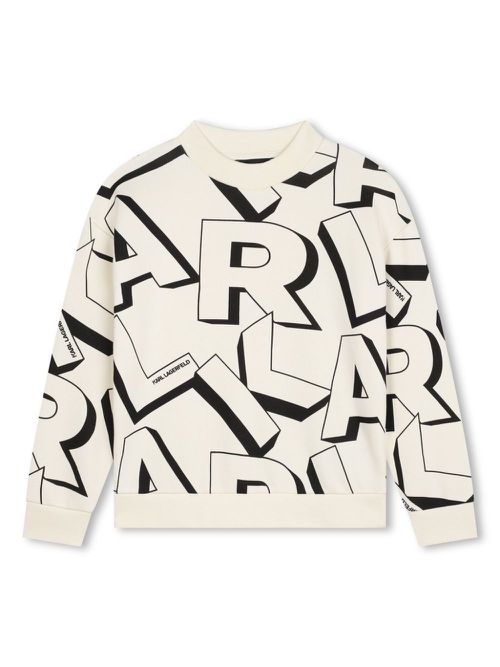 Logo-print fleece sweatshirt - White
