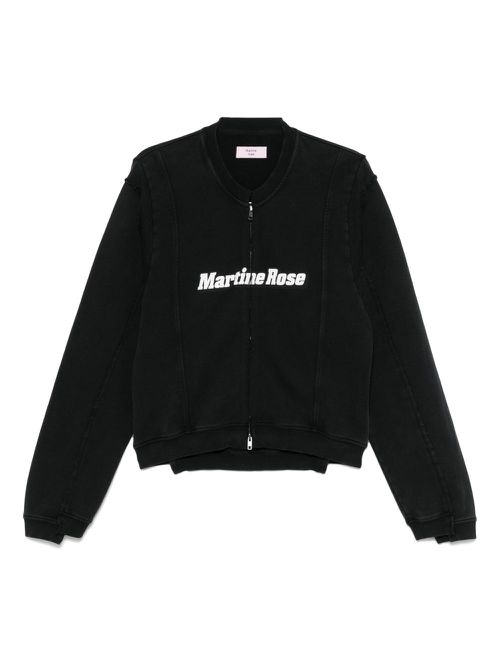 Martine Rose Shrunken ジップアップ スウェットシャツ - ブラック