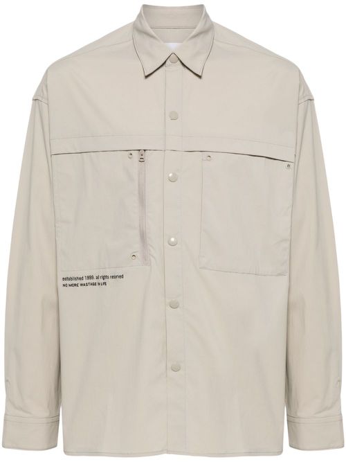 Zip-pocket shirt jacket - Neutrals