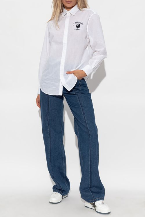 Shirt With Logo, Women's, White