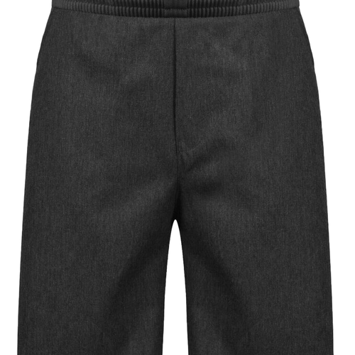TEMU L S U Boys Elasticated Pull-up-shorts Summer School Uniform Grey/black no Zip/clip
