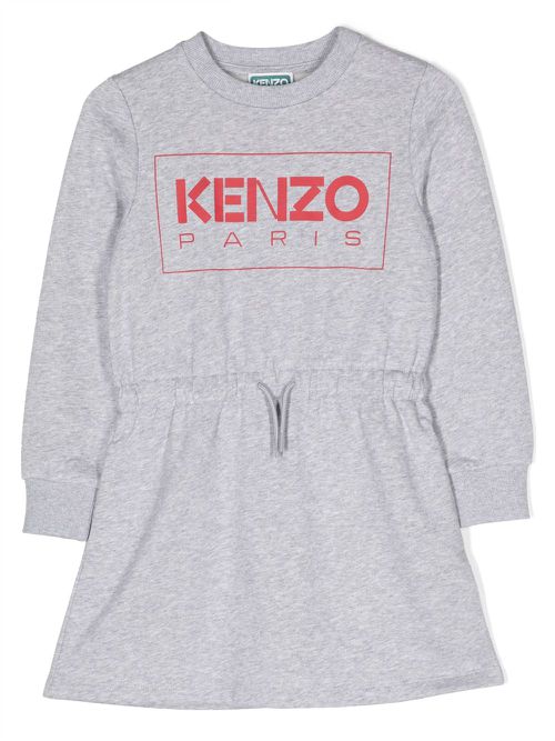 Logo-print dress - Grey