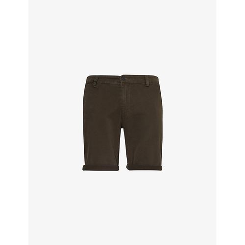 Mens Olive Cody Slim-fit Stretch-denim Shorts 36