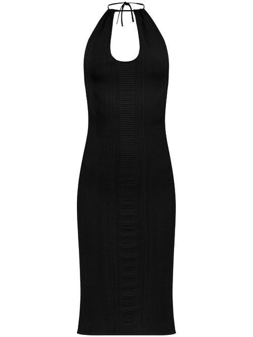 Knitted midi dress - Black