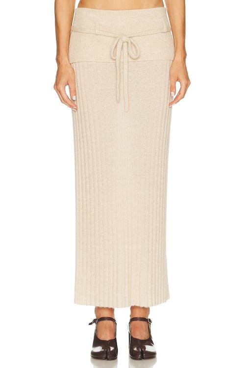 Guest In Residence Lia Skirt in Sandstone - Brown. S also in XS
