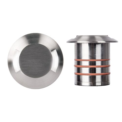 WAC LED 2" 12V Indicator Light with Bi-Directional Plate in 3000K Stainless Stee