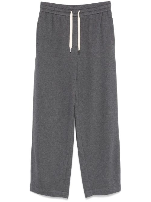 Drawstring Track Joggers — Gray