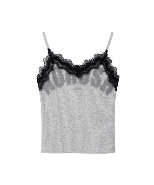 NO RUSH LACE SLEEVELESS GREY
