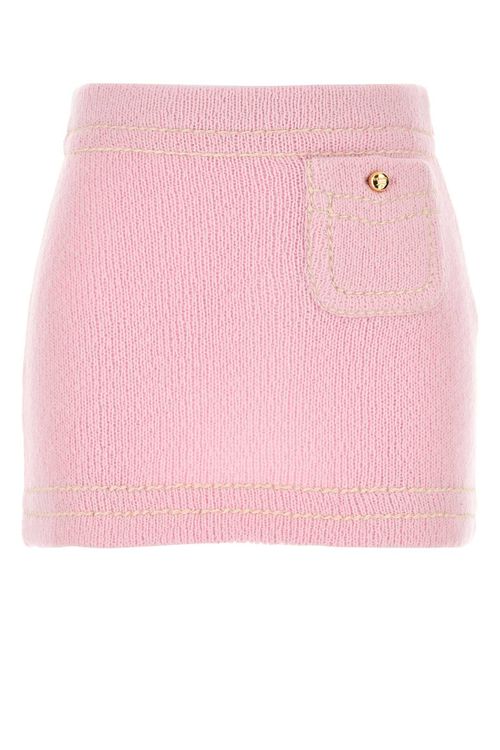 Pink Cashmere Mini Skirt