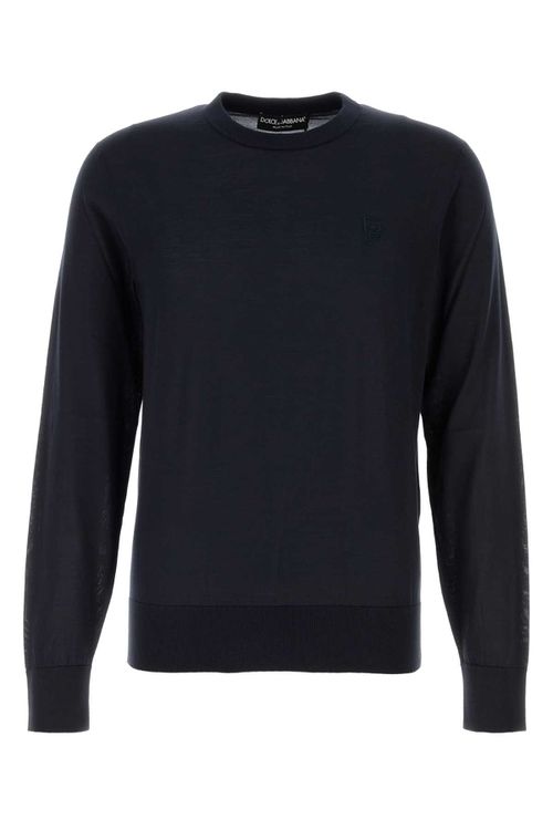 Midnight Blue Silk Sweater