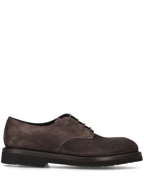 Leather derby shoes - Brown