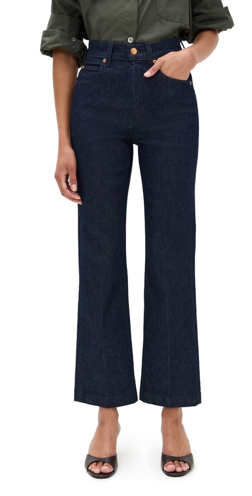 The Blind Crease Crop Jeans Dark Raw
