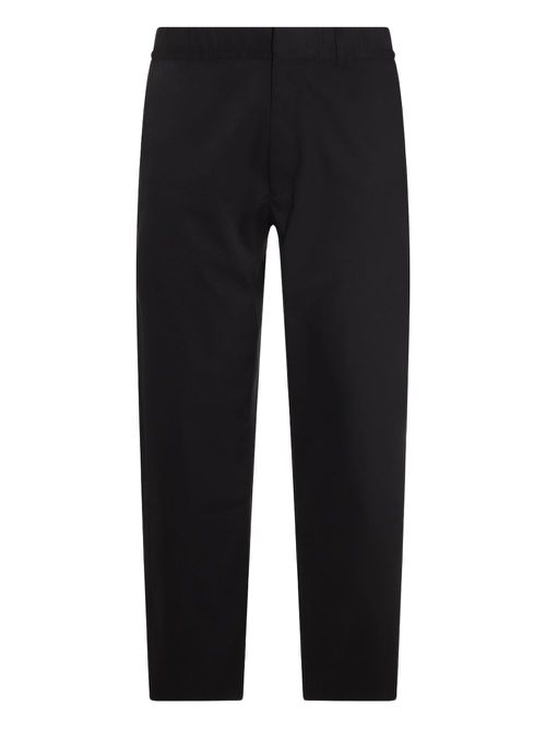 Laminar rear elasticated-waist trousers - Black
