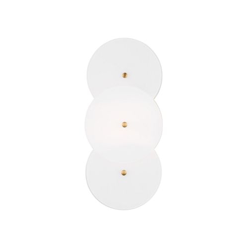 Burnished Brass Two Light Wall Sconce from the Emery Collection